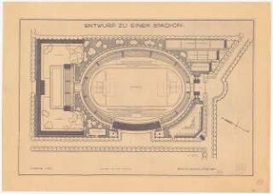 Stadion: Grundriss 1:500
