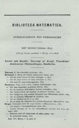 Biblioteca matematica.