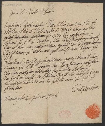 Brief an B. Schott's Söhne : 20.01.1838