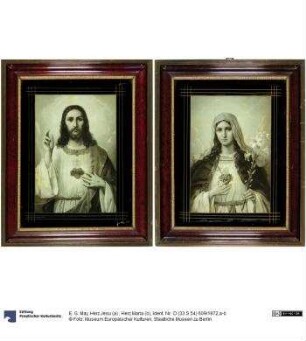 Herz Jesu (a) , Herz Maria (b)