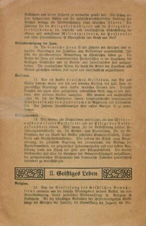 II. Geistiges Leben