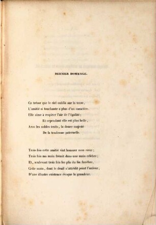 Dernier hommage : François-Dominique de Reynaud, comte de Montlosier. Hugues B. Maret, duc de Bassano. Joseph-Marie Baron de Gérando. Extrait des poésies par Mme Bayle-Mouillard