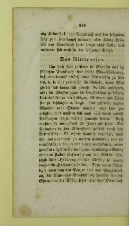 Das Ritterwesen