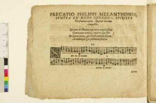 PRECATIO PHILIPPI MELANCHTHONIS, SUMPTA EX DICTO GENESIS I. SPIRITUS
