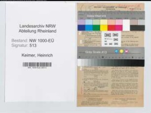 Entnazifizierung Heinrich Keimer, geb. 27.11.1896 (Baufuehrer)