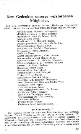 Dem Gedenken unserer verstorbenen Mitglieder.