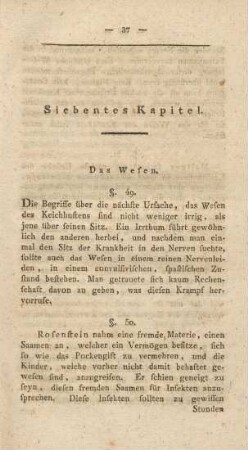 Siebentes Kapitel. Das Wesen