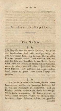 Siebentes Kapitel. Das Wesen