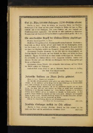 Italienische Anstürme am Monte Pertica gescheitert.