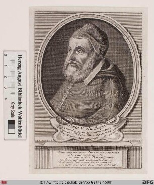 Bildnis Papst Sixtus V. (Felice Peretti, gen. Montalto) (reg. 24. 4. 1585 - 27. 8. 1590)