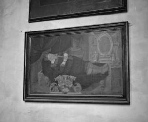 Herzog Johann Casimir von Sachsen-Coburg im offenen Sarg