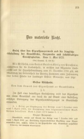 II. Das materielle Recht