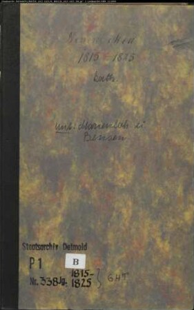 Kirchenbuchduplikat der katholischen Gemeinde Neuenbeken, Kreis Paderborn (GHT 1815-1825) (Gemeinde: Katholische Gemeinde Neuenbeken)