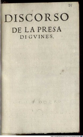Discorso de la Presa di Guines