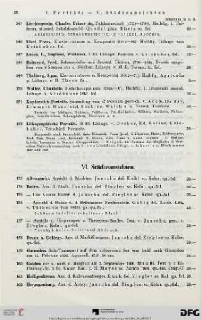 VI. Städteansichten (Nr. 153-188)