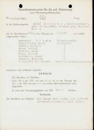 Kohler, Adolf