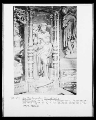Hochaltar, Detail Obergeschoss: Apostel Jakobus Major