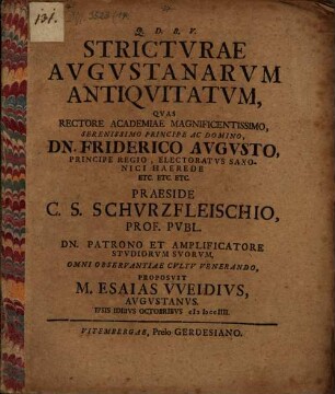 Stricturae Augustanarum antiquitatum