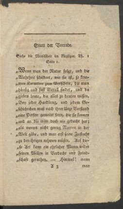 Statt der Vorrede