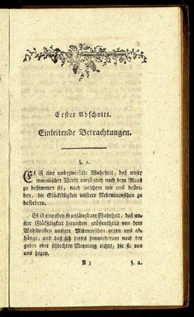 Erster Abschnitt. Einleitende Betrachtungen.