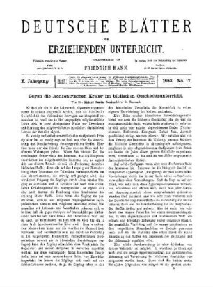 Gegen die "konzentrischen Kreise" im biblischen Geschichtsunterricht