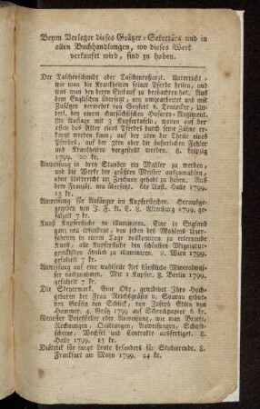 Beym Verleger dieses Grätzer-Sekretärs und in allen Buchhandlungen, wo dieses Werk verkaufet wird, sind zu haben.
