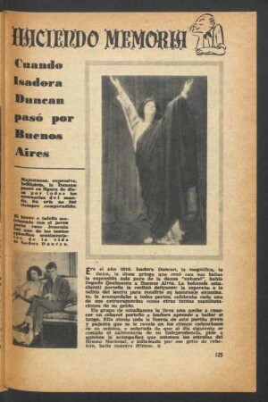 Haciendo memoria: cuando Isadora Duncan pasó por Buenos Aires