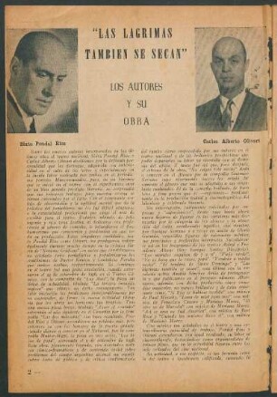 "Las lágrimas también se secan" - Los autores y su obra