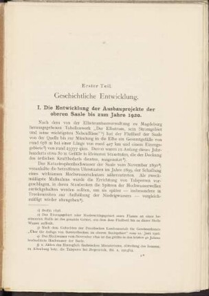 Erster Teil. Geschichtliche Entwicklung.