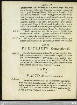 Sec. II. De Retractu Conventionali