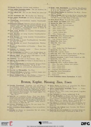 Bronze, Kupfer, Messing, Zinn, Eisen (Nr. 351-414)