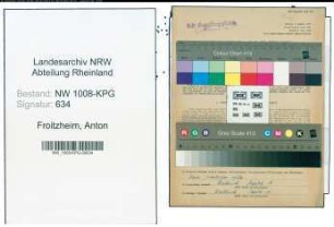 Entnazifizierung Anton Froitzheim , geb. 08.07.1905 (Friseur)