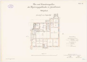 Regierungsgebäude, Gumbinnen Wohngebäude: Grundriss Erdgeschoss 1:100