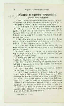 Geographie der Lebewesen (Biogeographie)