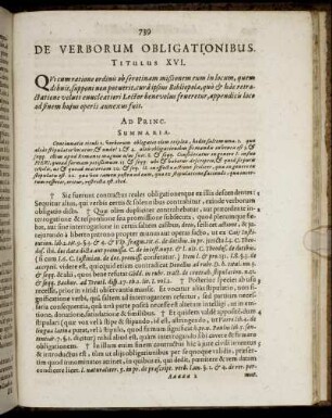 De Verborum Obligationibus.