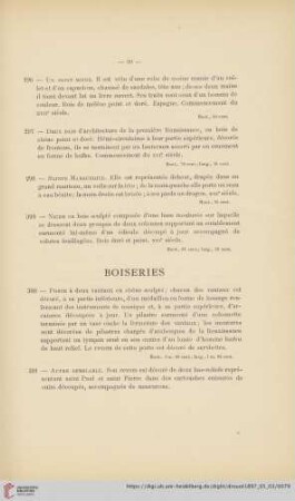 Boiseries (Nr. 300 - 307)