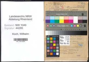 Entnazifizierung Wilhelm Koch , geb. 08.07.1909 (Postbeamter)