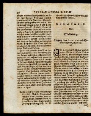Renovatio Oder Ernewerung.