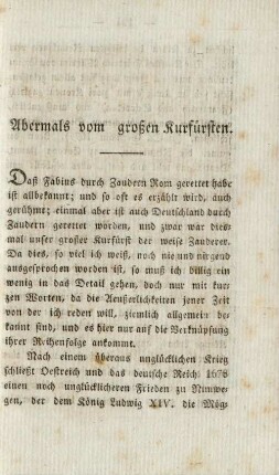 Abermals vom großen Kurfürsten