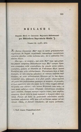 299-328, Beilage I - Beilage III