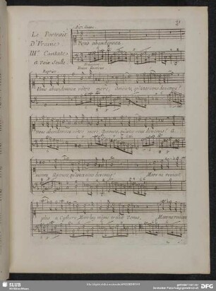3.e Cantate: Le portrait d'Uranie