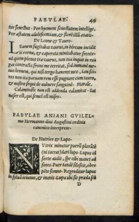 Fabulae Aniani Guilelmo Hermanno divi Augustini ordinis canonico interprete.