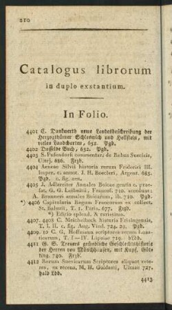 Catalogus librorum in duplo exstantium