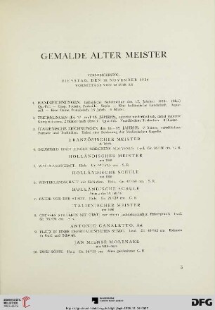 Gemälde alter Meister (Nr. 1-192)