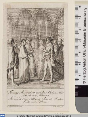 Trauung Heinrich VIII. mit Anna Boleyn