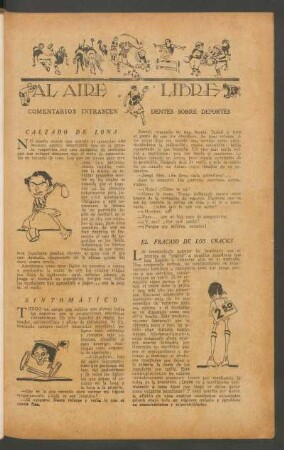 Al aire libre : Comentarios intrascendentes sobre deportes