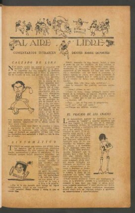 Al aire libre : Comentarios intrascendentes sobre deportes