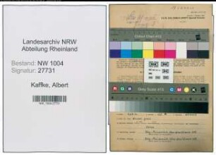 Entnazifizierung Albert Kaffke , geb. 23.03.1899 (Lokfuehrer)