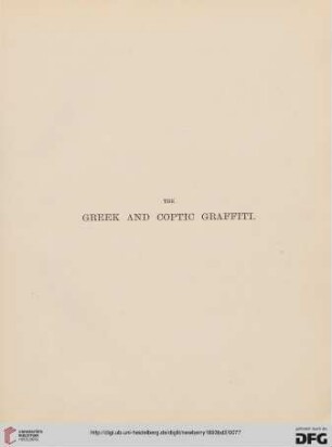 The greek and coptic graffiti