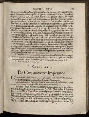 Caput XXIX.; Caput XXX.; De Coronatione Imperator; Quomodo solvatur Majestas?